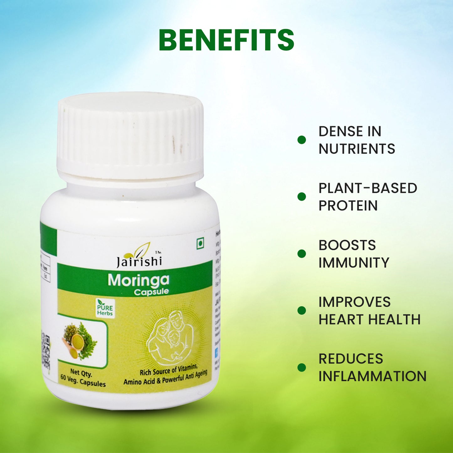 Moringa Capsules+ Spirulina Capsules  120 Capsules