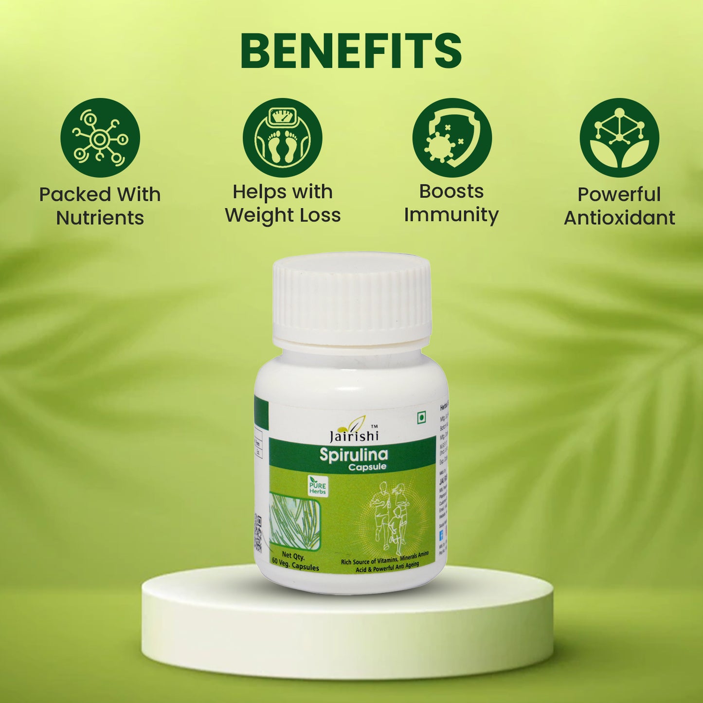 Moringa Capsules+ Spirulina Capsules  120 Capsules