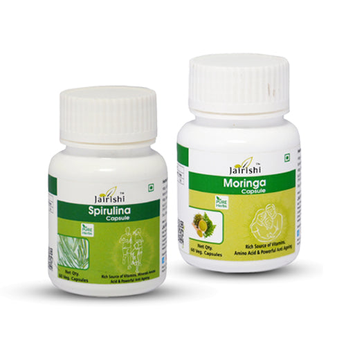 Moringa Capsules+ Spirulina Capsules  120 Capsules